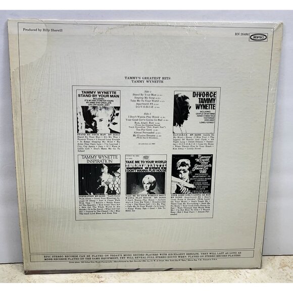 Tammy Wynette Greatest Hits Country Vinyl LP Epic 26486 in Shrink - Picture 5 of 6